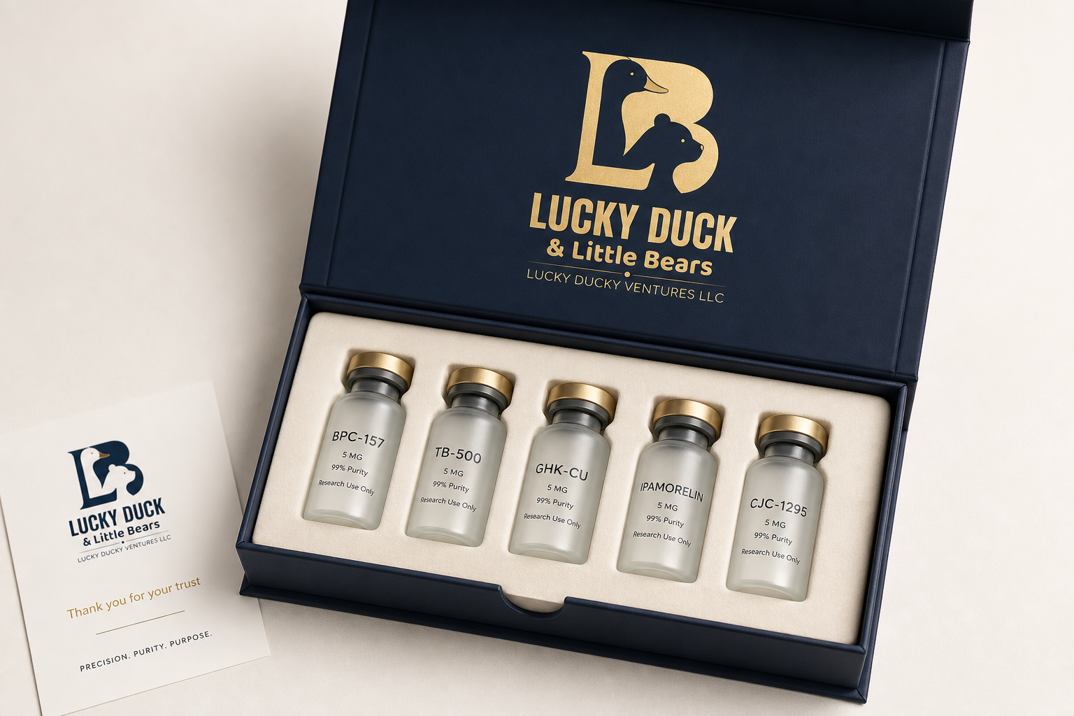 Lucky Duck & Little Bears premium peptide box