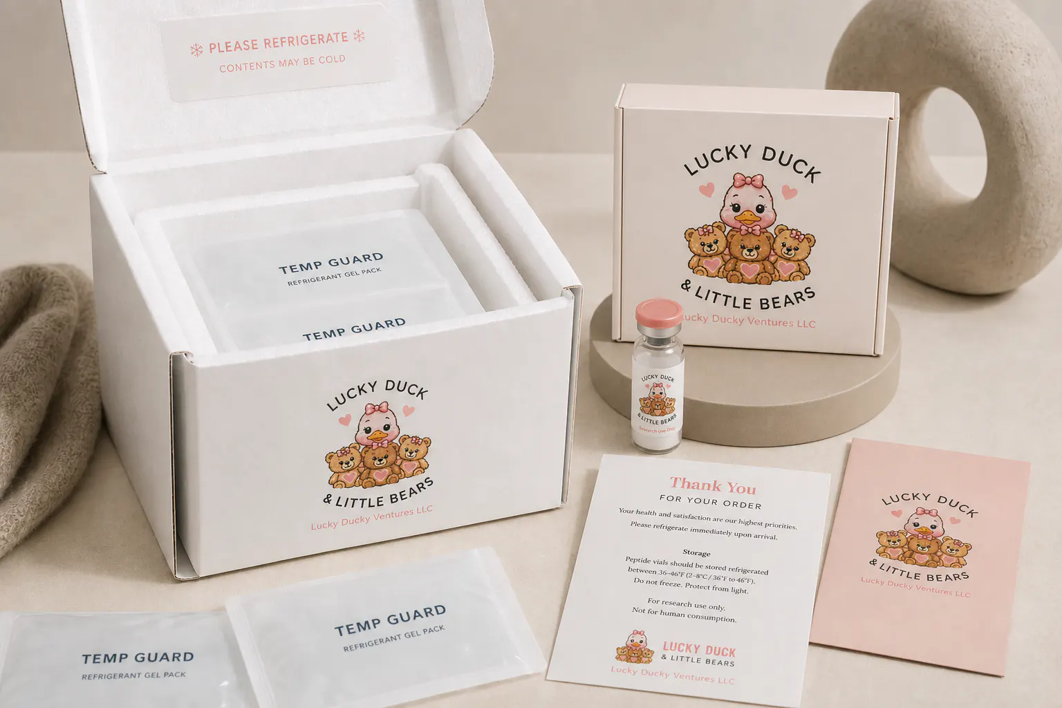 Lucky Duckylab shipping packaging